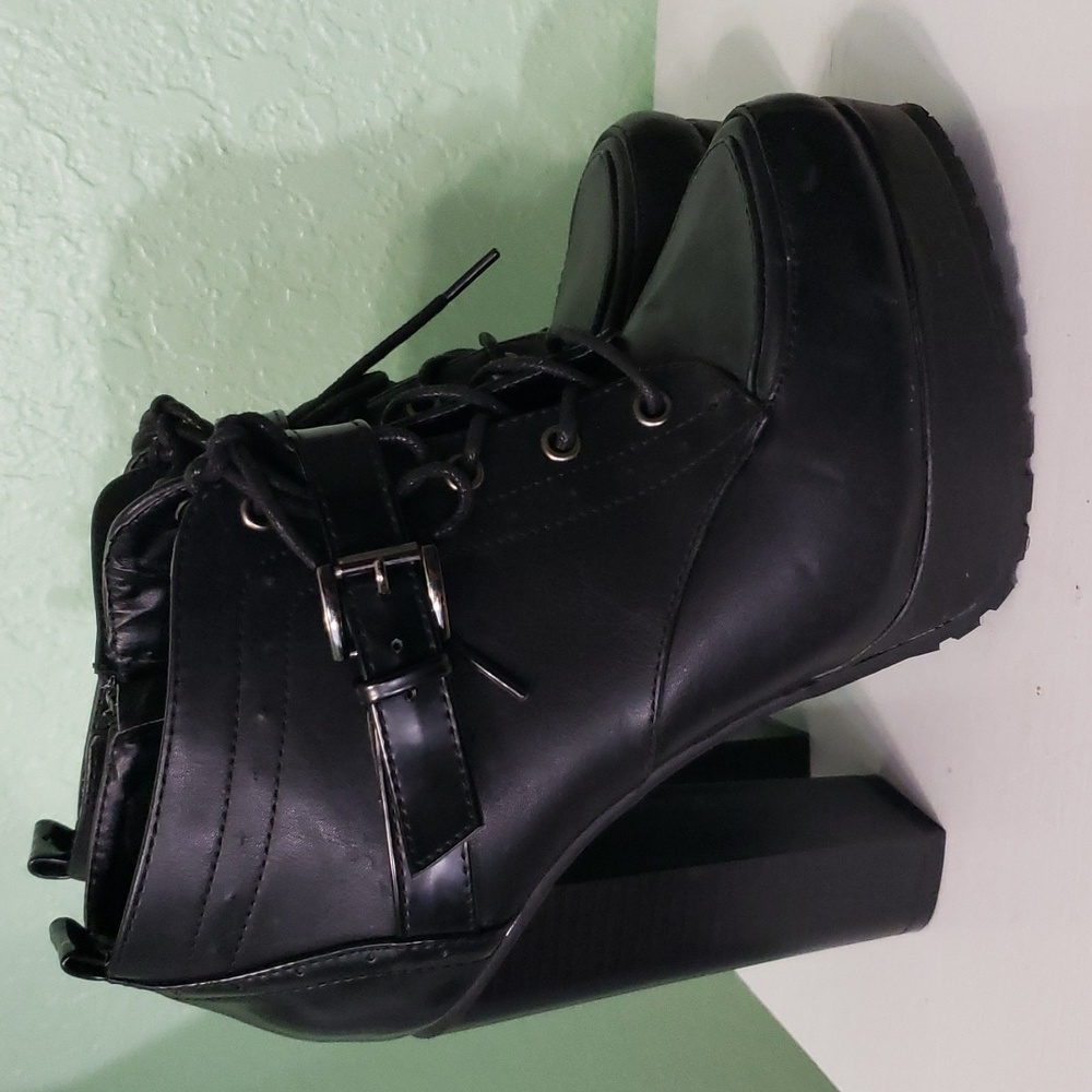 LEILA STONE black high shoes - Picture 13 of 15